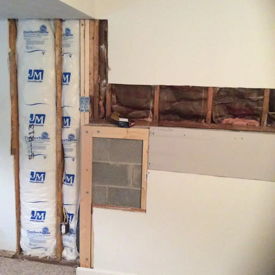 Wall insulation replacement during Structural Drying in Christiana